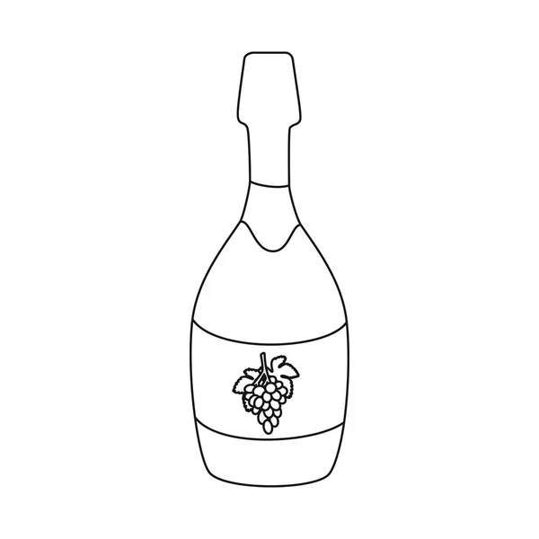 Az üveg és a Champaign tábla vektorképe. Üveggyűjtemény és ünnepi Stock szimbólum webes. — Stock Vector