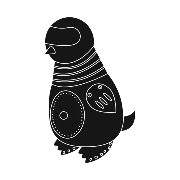 Isoliertes Objekt von Pinguin und Tierzeichen. Set von Pinguin und Android Stock Vektor Illustration. — Stockvektor