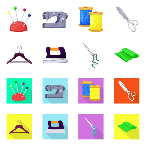 Isolated object of craft and handcraft sign. Set of craft and industry vector icon for stock. — Stock Vector