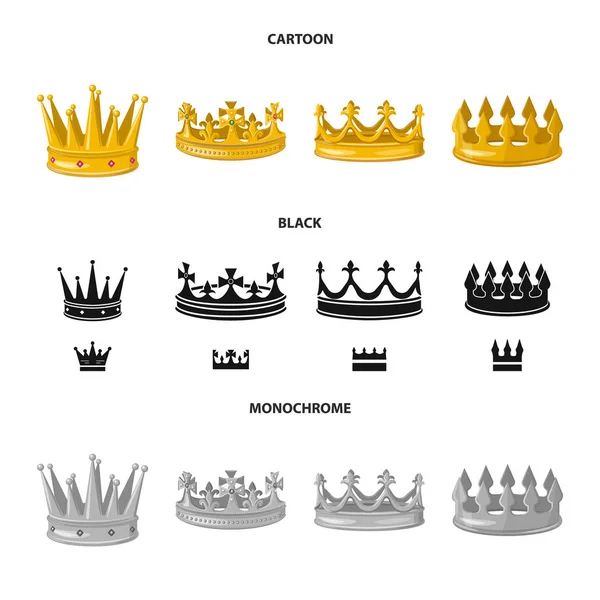 Objeto isolado do logotipo medieval e da nobreza. Conjunto de ícone vetorial medieval e monárquico para estoque . —  Vetores de Stock