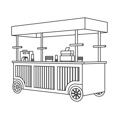 Sepet ve çatı işareti vektör tasarımı. Web için sepet ve eğlence stok sembolü koleksiyonu.