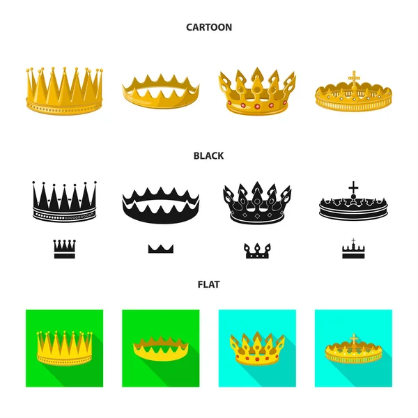 Ilustrație vectorială a simbolului medieval și nobil. Colecție de pictogramă vectorială medievală și monarhică pentru stoc . — Vector de stoc