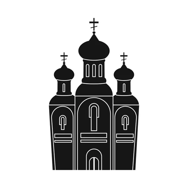 Progettazione vettoriale di chiesa e icona ortodossa. Raccolta di chiesa e Natale stock vector illustrazione . — Vettoriale Stock