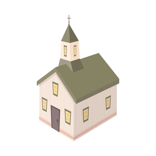 Kilise ve Hıristiyan işareti vektör tasarımı. Kilise ve çan kulesi stok vektör illüstrasyon koleksiyonu. — Stok Vektör