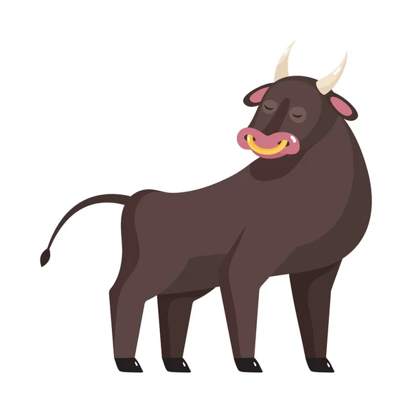 Objet isolé du symbole taureau et vache. Ensemble d'icône vectorielle taureau et boeuf pour stock . — Image vectorielle