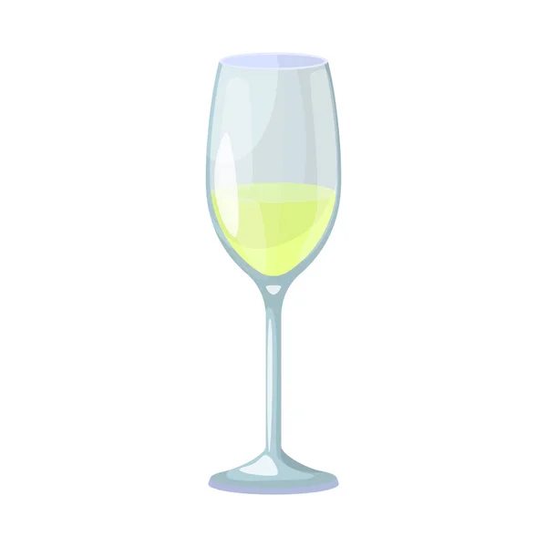 葡萄酒和玻璃标志的孤立对象。收集葡萄酒和透明股票符号为网络. — 图库矢量图片