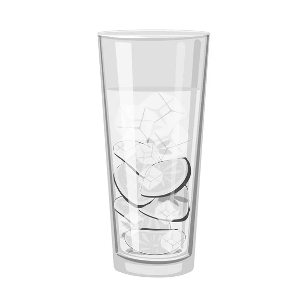 Vektorillustration von Glas und Saft-Symbol. Set aus Glas und Grapefruit-Vektorsymbol für Aktien. — Stockvektor