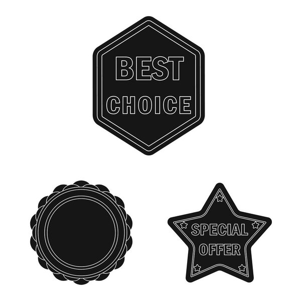 Векторная иллюстрация эмблемы и знака отличия. Коллекция эмблемы и наклейки символа запаса для веб
.