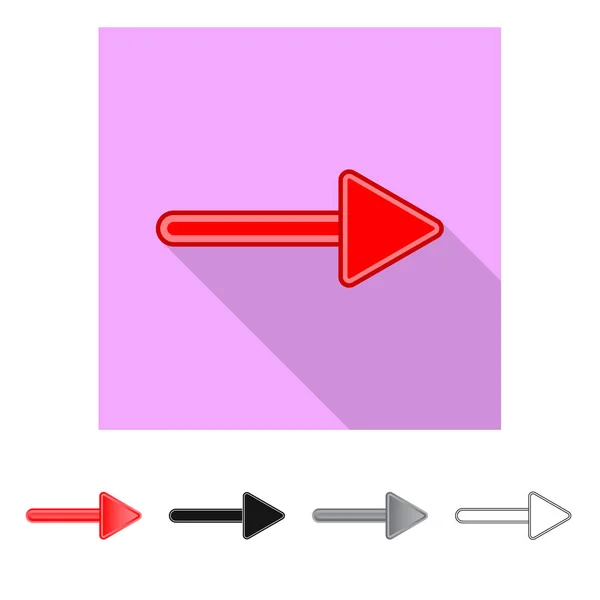 Vektorillustration av element och arrow logo. Uppsättning av element och riktning lager vektorillustration. — Stock vektor