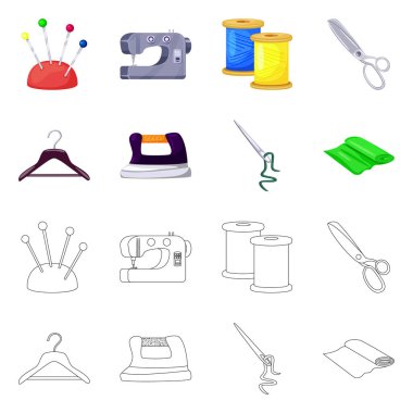 El sanatları ve el sanatları logosu yalıtılmış nesne. Hisse senedi için craft ve sanayi vektör simge topluluğu.