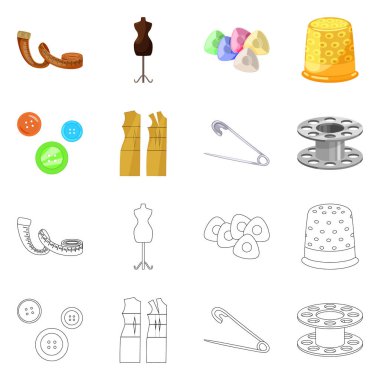 El sanatları ve el sanatları simge vektör Illustration. Hisse senedi için craft ve sanayi vektör simge kümesi.