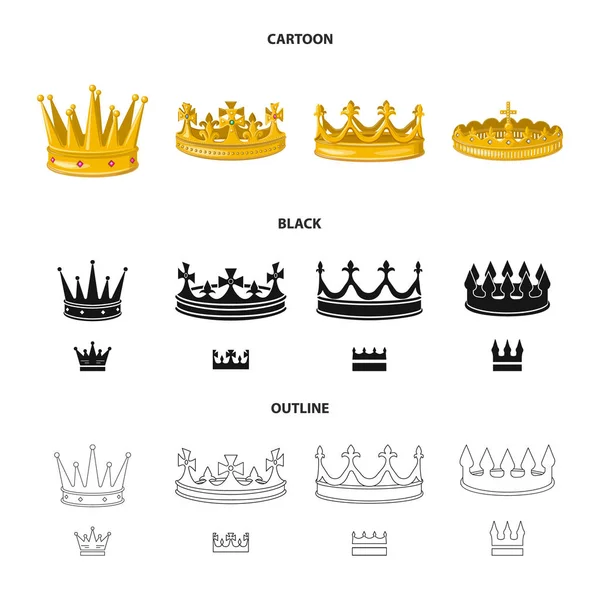 中世纪和贵族标志的孤立对象。一套中世纪和君主制向量图标为股票. — 图库矢量图片