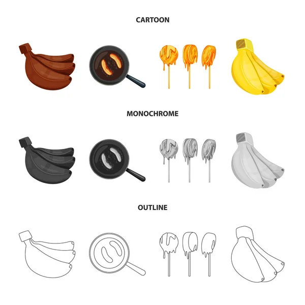 Diseño vectorial de icono natural y vegetariano. Conjunto de icono de vector natural y de comer para la acción . — Vector de stock