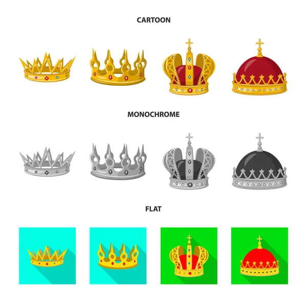 Vector design a középkori és a nemesség logót. A középkori és a monarchia vektor stock illusztráció. — Stock Vector