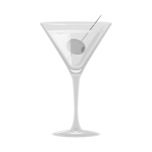 Vektor-Design von Martini und Glas-Symbol. Sammlung von Martini und Alkohol-Vektor-Symbol für Aktien. — Stockvektor