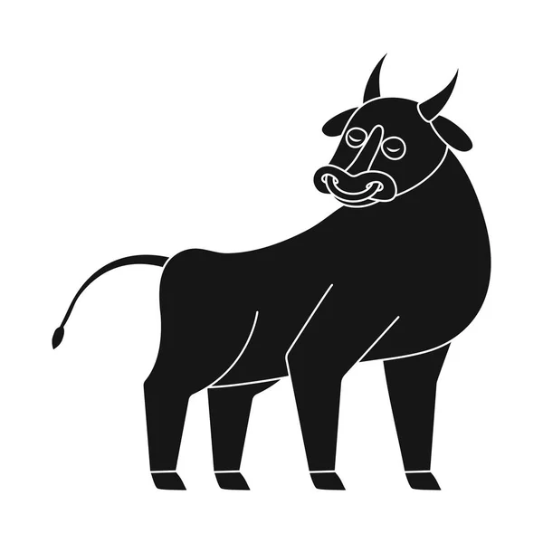 Ilustración vectorial del símbolo del toro y la vaca. Conjunto de ilustración de vectores de toros y ganado vacuno . — Vector de stock
