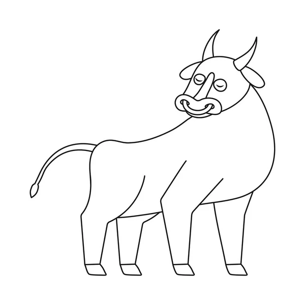 Векторний дизайн знака бика і корови. Набір піктограм бика та яловичини для запасів . — стоковий вектор