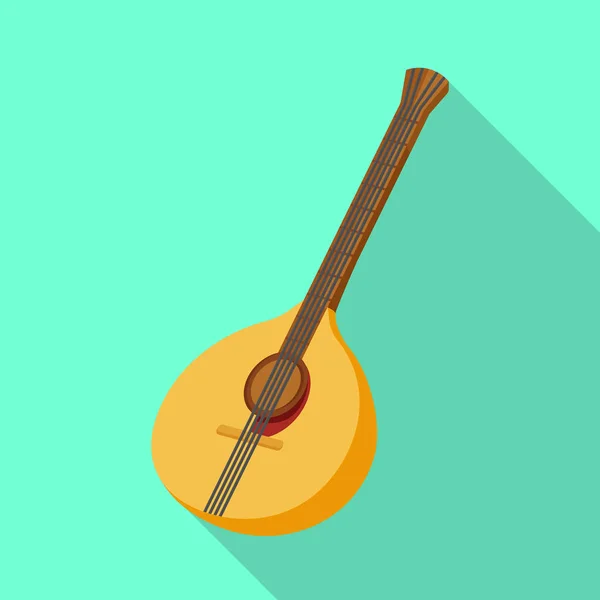 Projeto vetorial de guitarra e bandolim sinal. Conjunto de guitarra e instrumento estoque ilustração vetorial . — Vetor de Stock