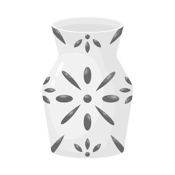 Vektor-Illustration von Vase und Tonzeichen. Sammlung von Vase und Interieur Stock Symbol für Web. — Stockvektor