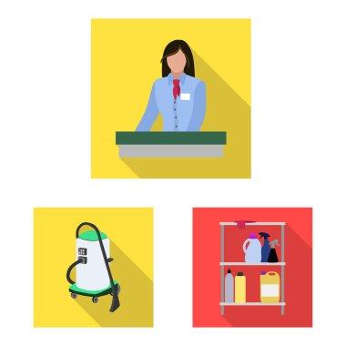 Çamaşırhane ve temiz simge vektör tasarımı. Çamaşırhane ve giyim koleksiyonu vektör hisse senedi simgesi.