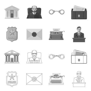 Hukuk ve avukat logo vektör Illustration. Hukuk ve adalet hisse senedi vektör çizim topluluğu.