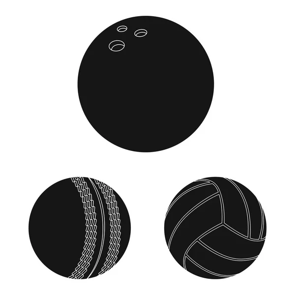 Objeto aislado del deporte y el icono de la pelota. Colección de deporte y símbolo de stock atlético para la web . — Vector de stock