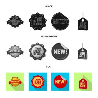 Bir amblem ve rozet işaret tasarım vektör. Amblem ve etiket stok vektör çizim seti.