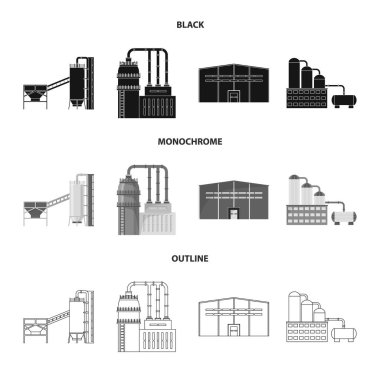 Vektör tasarım üretim ve yapısı sembolü. Üretim ve teknoloji vektör simgesini hissenin koleksiyonu.