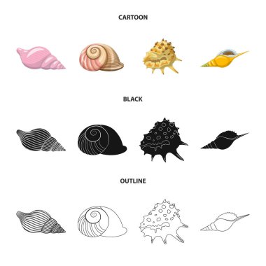 Hayvan ve dekorasyon simge vektör Illustration. Web için hayvan ve okyanus hisse senedi simgesi kümesi.