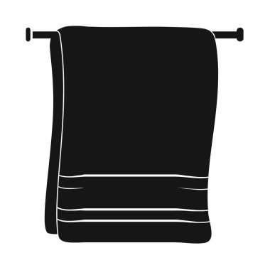 Havlu ve çamaşır logosu vektör tasarımı. Havlu ve otel stok vektör illüstrasyon koleksiyonu.