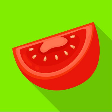 Yarım ve domates işareti vektör illüstrasyon. Yarım ve dilim stok vektör illüstrasyon koleksiyonu.