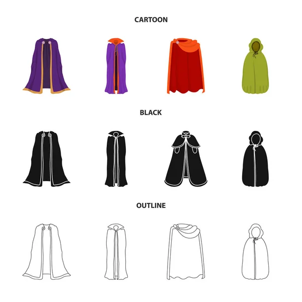 Векторная иллюстрация материала и знака одежды. Коллекция материала и символа одежды для паутины . — стоковый вектор