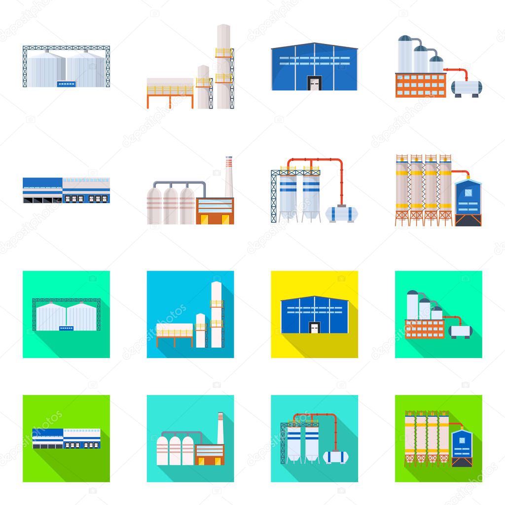 Isolated object of production and structure icon. Collection of production and technology vector icon for stock.