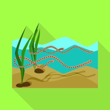 Sulak ve çim işareti izole nesne. Sulak ve ekoloji stok vektör illüstrasyon koleksiyonu.