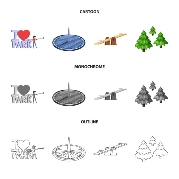 Na białym tle obiekt logo miast i ulic. Zestaw urban i relaks Stockowa ilustracja wektorowa. — Wektor stockowy