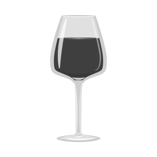 Vector illustration of wine and glass icon. Collection of wine and tasting stock symbol for web. — Stock Vector