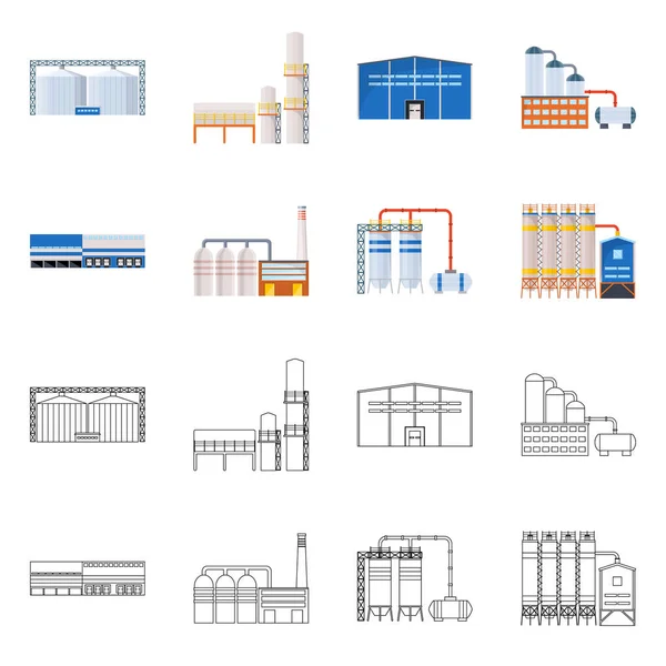 Diseño vectorial del icono de producción y estructura. Colección de producción y tecnología icono vectorial para stock . — Vector de stock