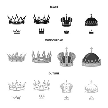 Vektör tasarımı Ortaçağ ve asalet logosu. Ortaçağ topluluğu ve monarşi hisse senedi simgesi web için.