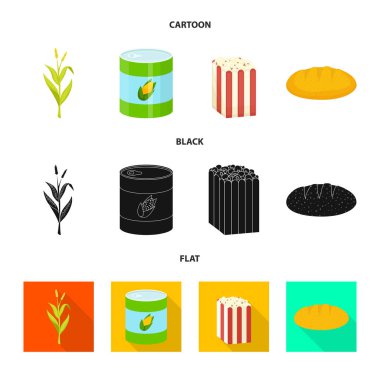 Mısır tarlası ve sebze logo vektör tasarımı. Mısır tarlası ve vejetaryen hisse senedi vektör çizim koleksiyonu.