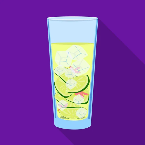 Vektorillustration von Glas und Saft-Symbol. Sammlung von Glas und Grapefruit-Vektorsymbol für Aktien. — Stockvektor