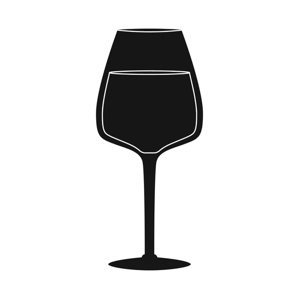 Isolated object of wine and glass symbol. Set of wine and tasting vector icon for stock. — Stock Vector