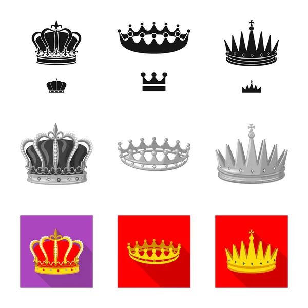 Vector design of medieval and nobility icon. Collection of medieval and monarchy vector icon for stock. — Stock Vector