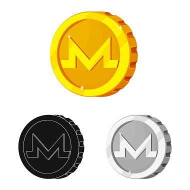 Cryptocurrency ve para logo vektör Illustration. Cryptocurrency ve web için kripto hisse senedi simgesi.