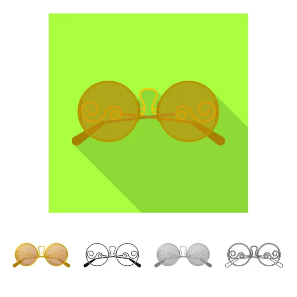 Isolated object of glasses and sunglasses logo. Collection of glasses and accessory vector icon for stock. — Stock Vector