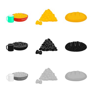 Mısır tarlası ve sebze logo vektör tasarımı. Mısır tarlası ve vejetaryen hisse senedi vektör çizim koleksiyonu.