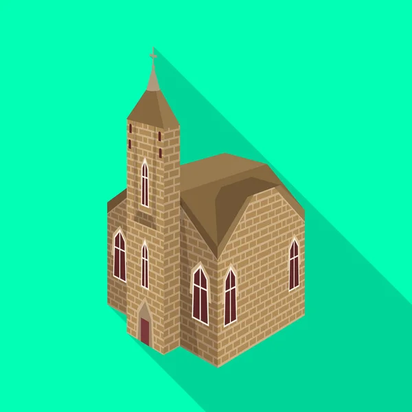 Diseño vectorial de la iglesia y el icono católico. Conjunto de iglesia y vector medieval icono para stock . — Archivo Imágenes Vectoriales