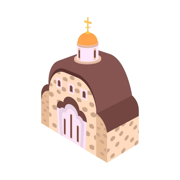 A templom és ortodox szimbólumok vektorképe. Egyházi és templomi állomány vektor illusztrációja. — Stock Vector