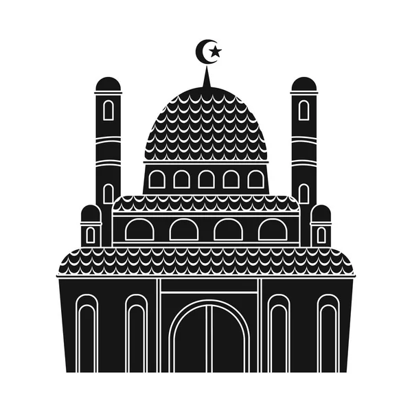 Izolovaný předmět mešity a loga. Výběr symbolu mešity a muslimské populace pro web. — Stockový vektor