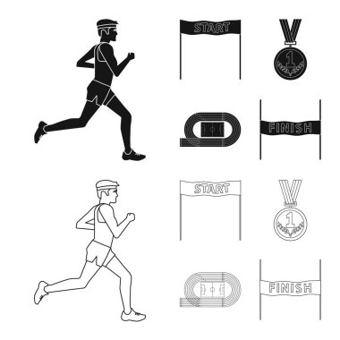 Spor ve kazanan işareti yalıtılmış nesne. Spor ve fitness hisse senedi simgesi için web topluluğu.