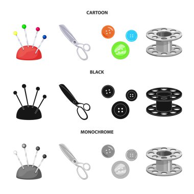 El sanatları ve el sanatları sembolü yalıtılmış nesne. Zanaat ve sanayi stok vektör çizim seti.